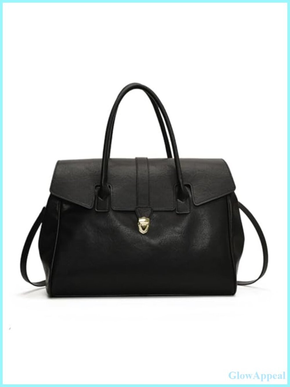 Vegetable Tanned Leather Tote Bag Lightweight Commuter Work Handbag With Strap